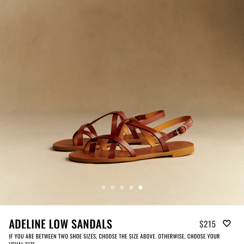 Sézane Adeline Brown Sandals